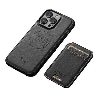 SUTENI x NSLSTORE — Funda con tarjetero para documentos y tarjetas, con capacidad para hasta 5 unidades y soporte magnético integrado