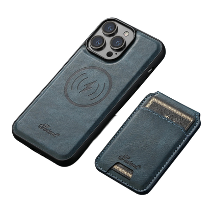 SUTENI x NSLSTORE — Funda con tarjetero para documentos y tarjetas, con capacidad para hasta 5 unidades y soporte magnético integrado