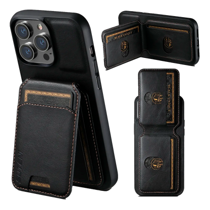 SUTENI x NSLSTORE — Funda con tarjetero para documentos y tarjetas, con capacidad para hasta 5 unidades y soporte magnético integrado