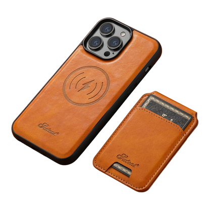 SUTENI x NSLSTORE — Funda con tarjetero para documentos y tarjetas, con capacidad para hasta 5 unidades y soporte magnético integrado